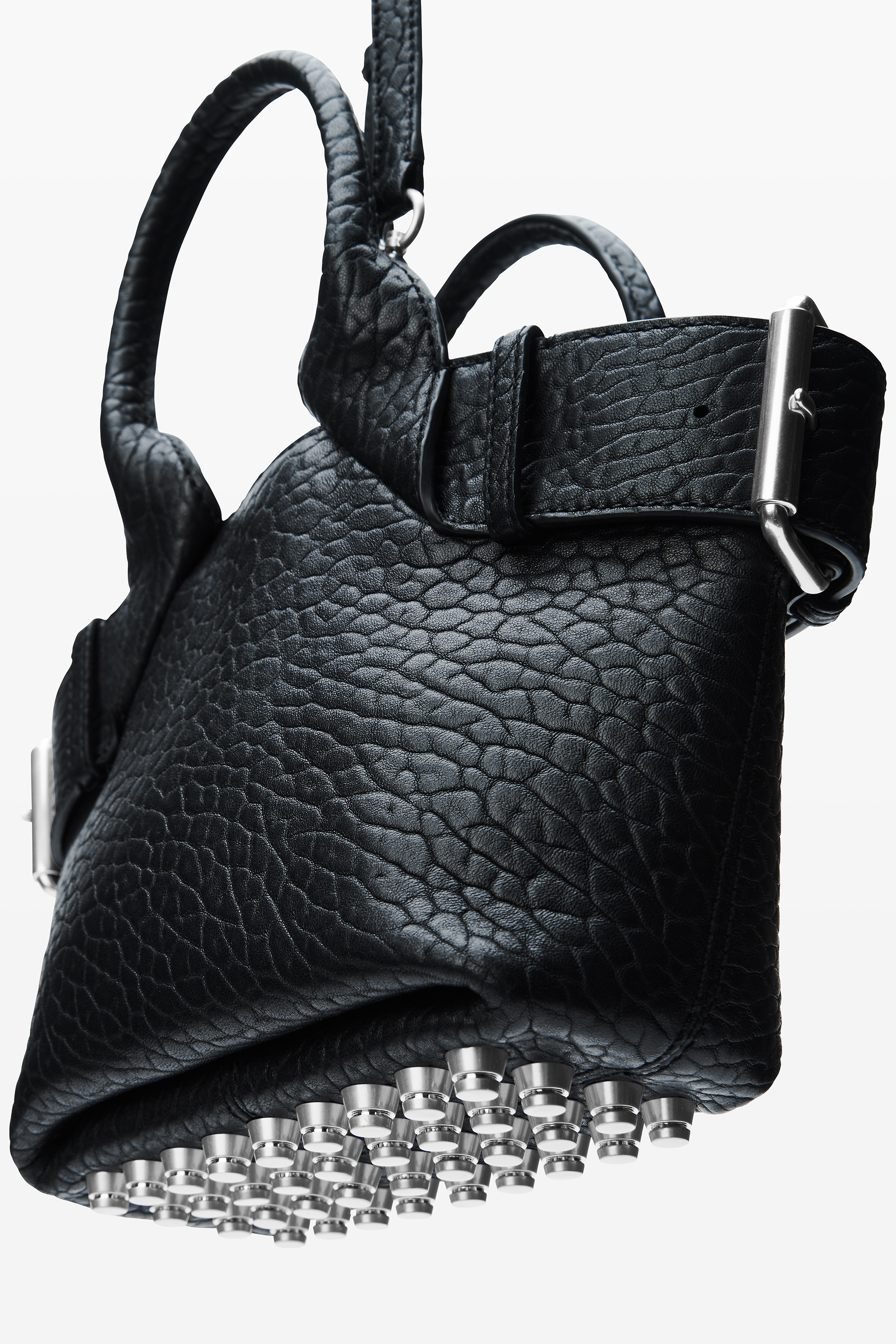 Black Small Leather Rhett Tote - 2