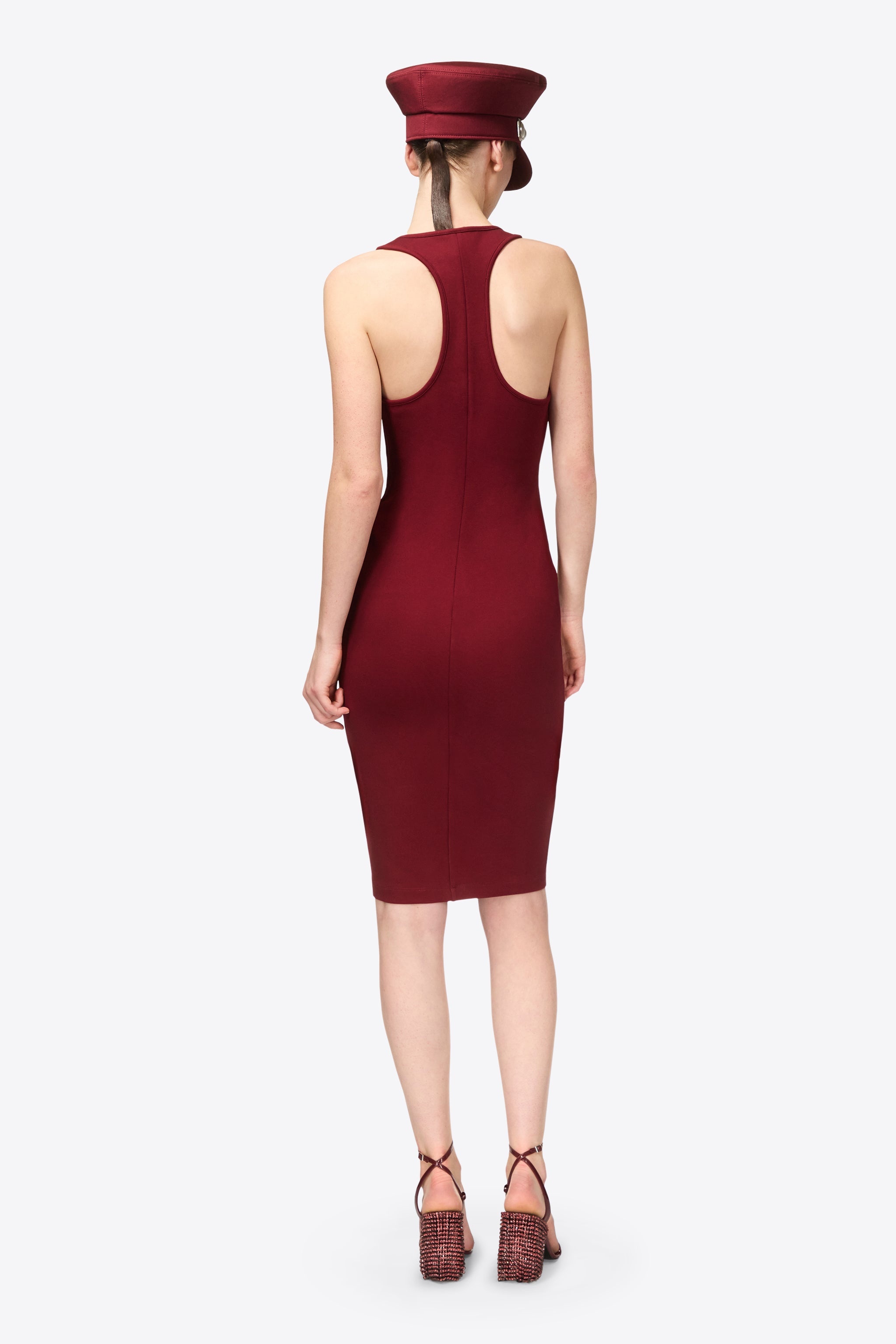 'AREA' NAMEPLATE TANK MIDI DRESS - 6