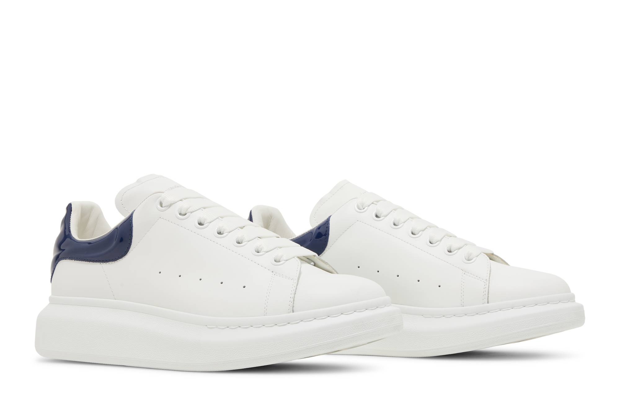 Alexander McQueen Oversized Sneaker 'White Navy Patent' - 8
