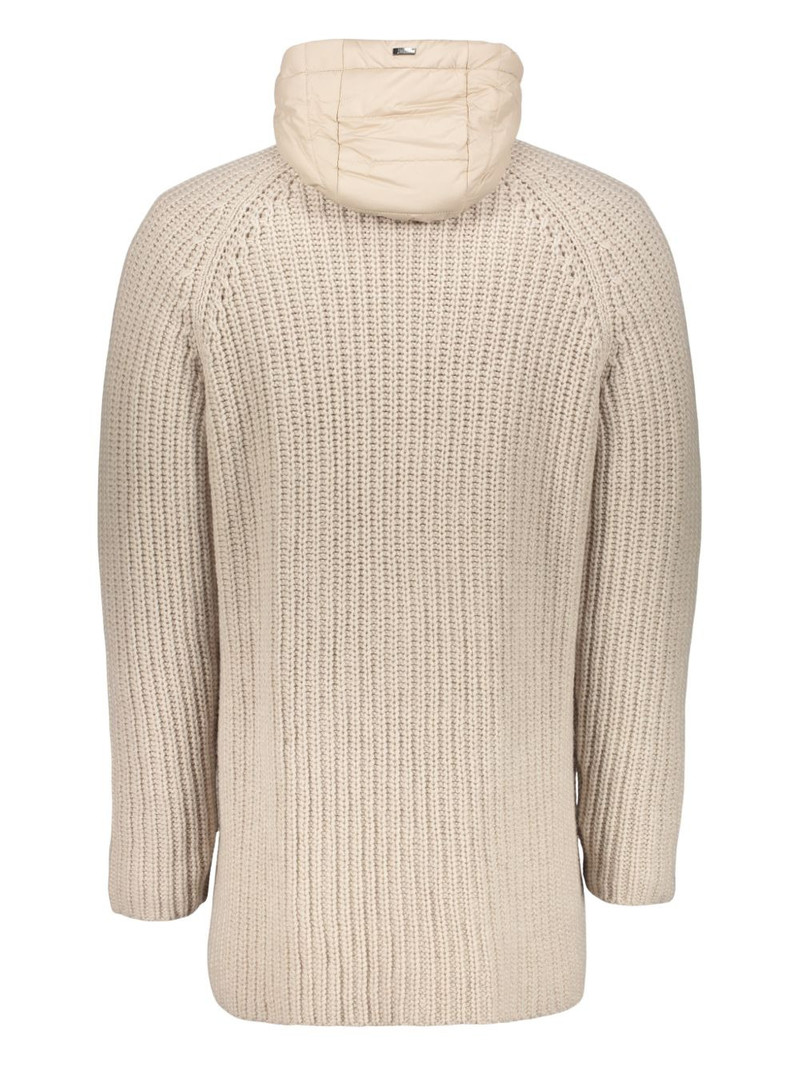 Herno button hooded jacket outlook