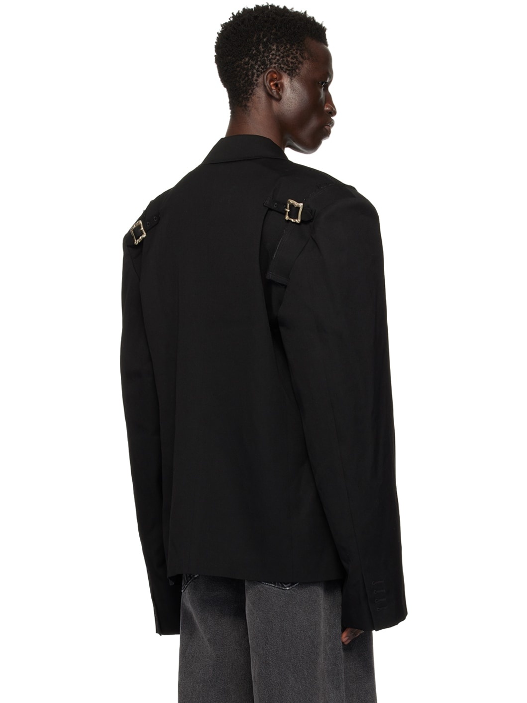 Black Restraint Blazer - 3