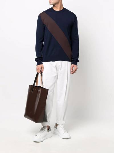 Jil Sander two-tone knitted jumper outlook