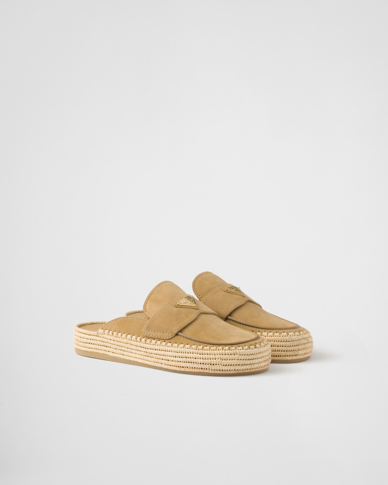 Suede flatform mules 1