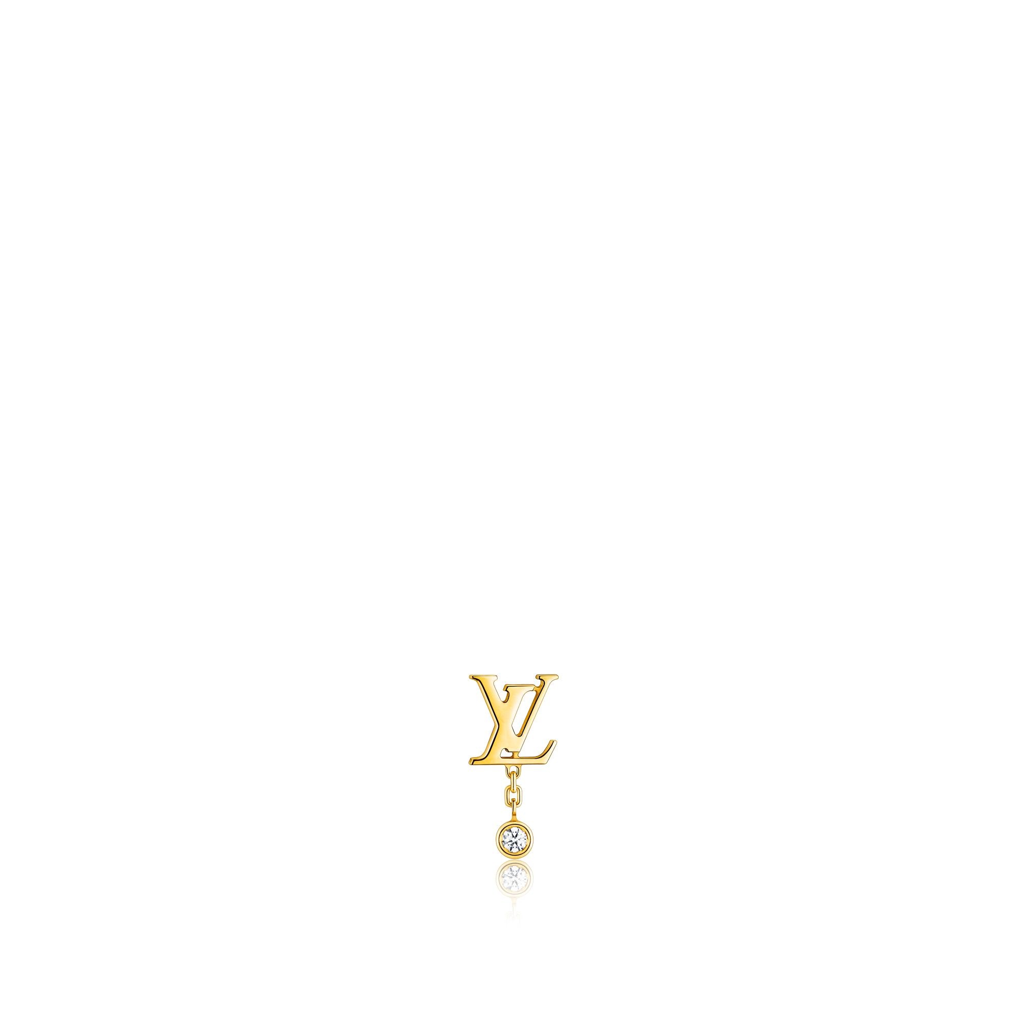 Idylle Blossom LV Ear Stud, Yellow Gold And Diamond - Per Unit - 1