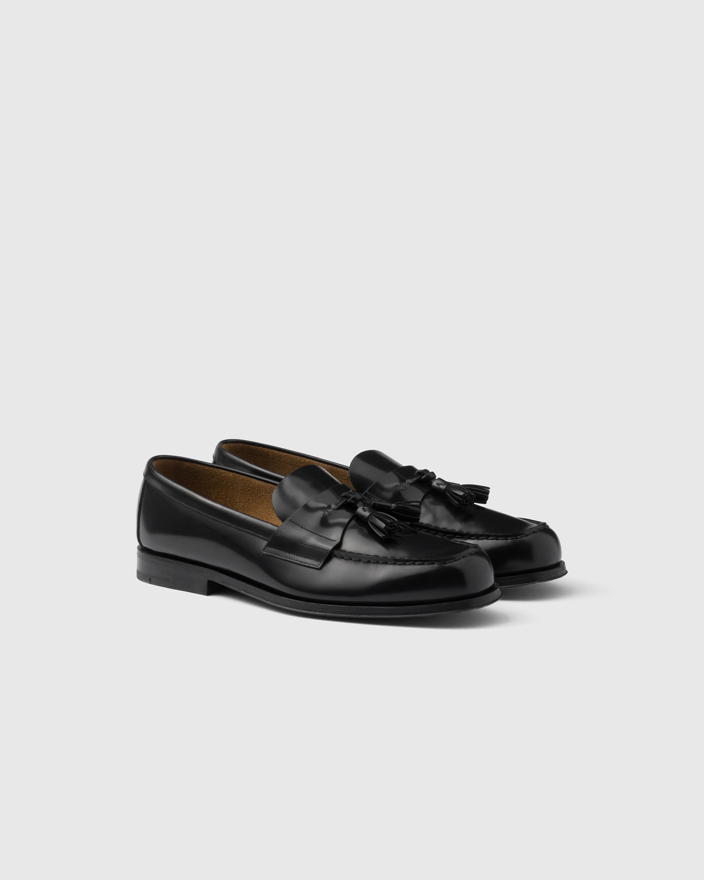 Brushed leather loafers - 1