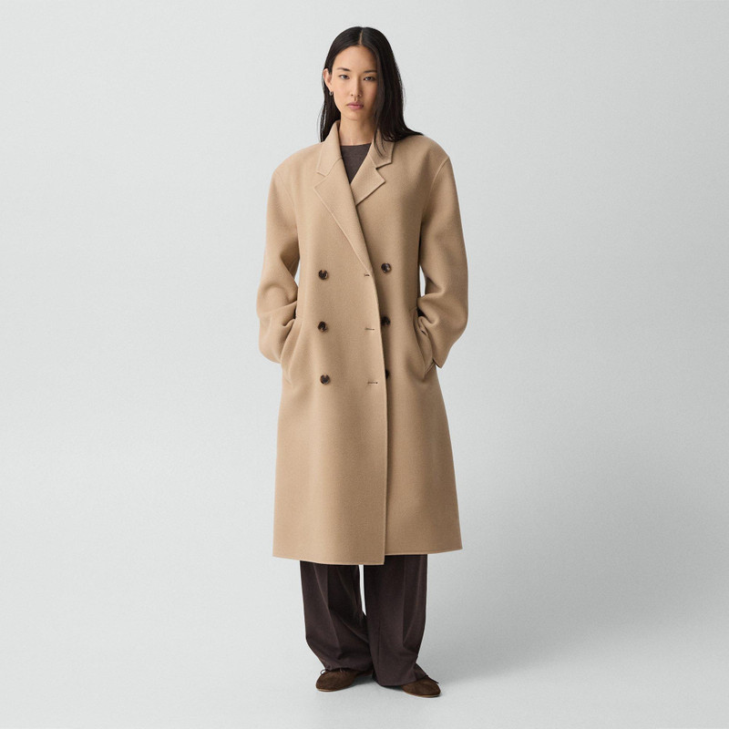 Long Trench Coat in Textured Wool-Cashmere 2
