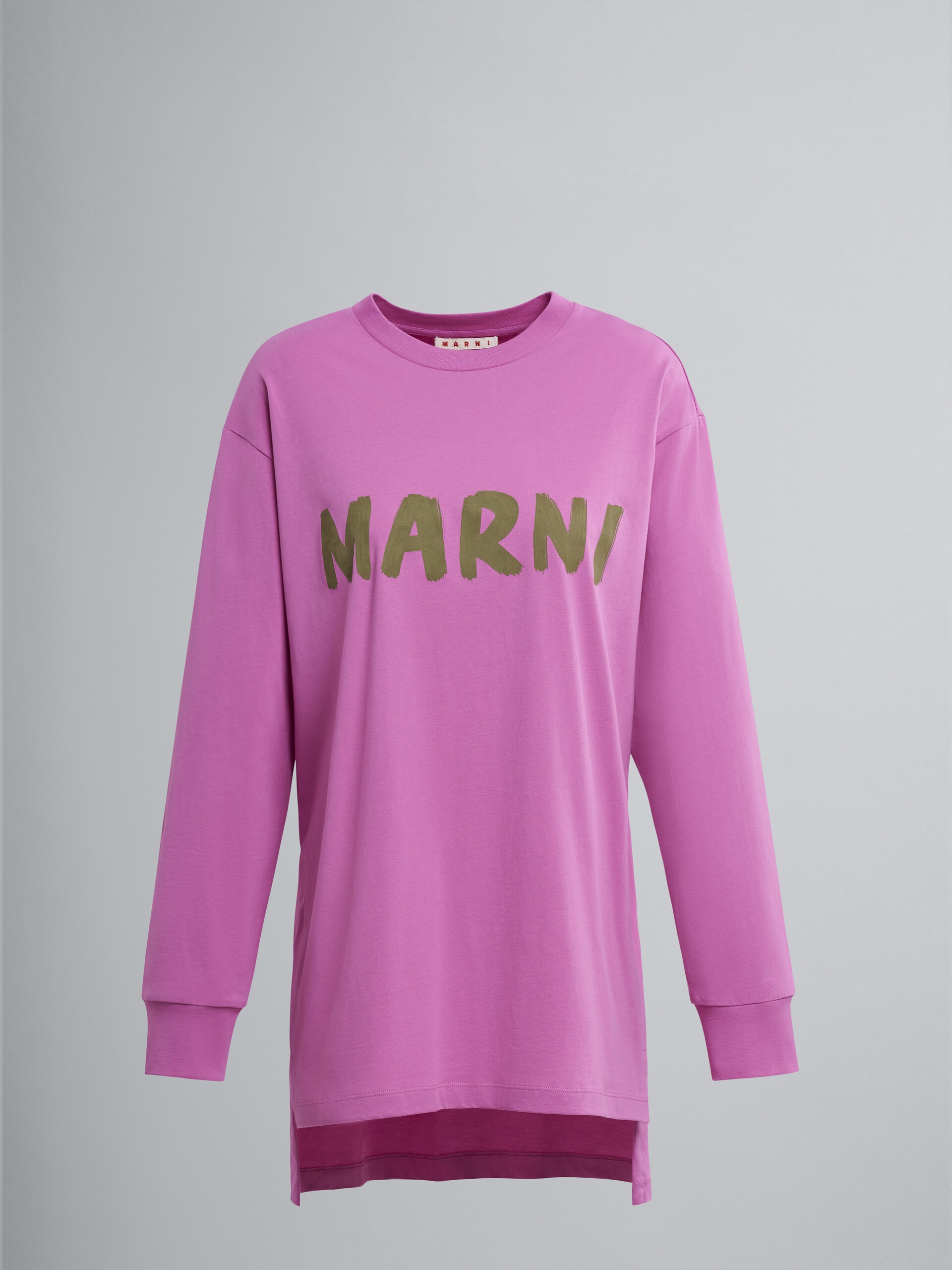 PINK LOGO PRINT BIO JERSEY T-SHIRT - 1