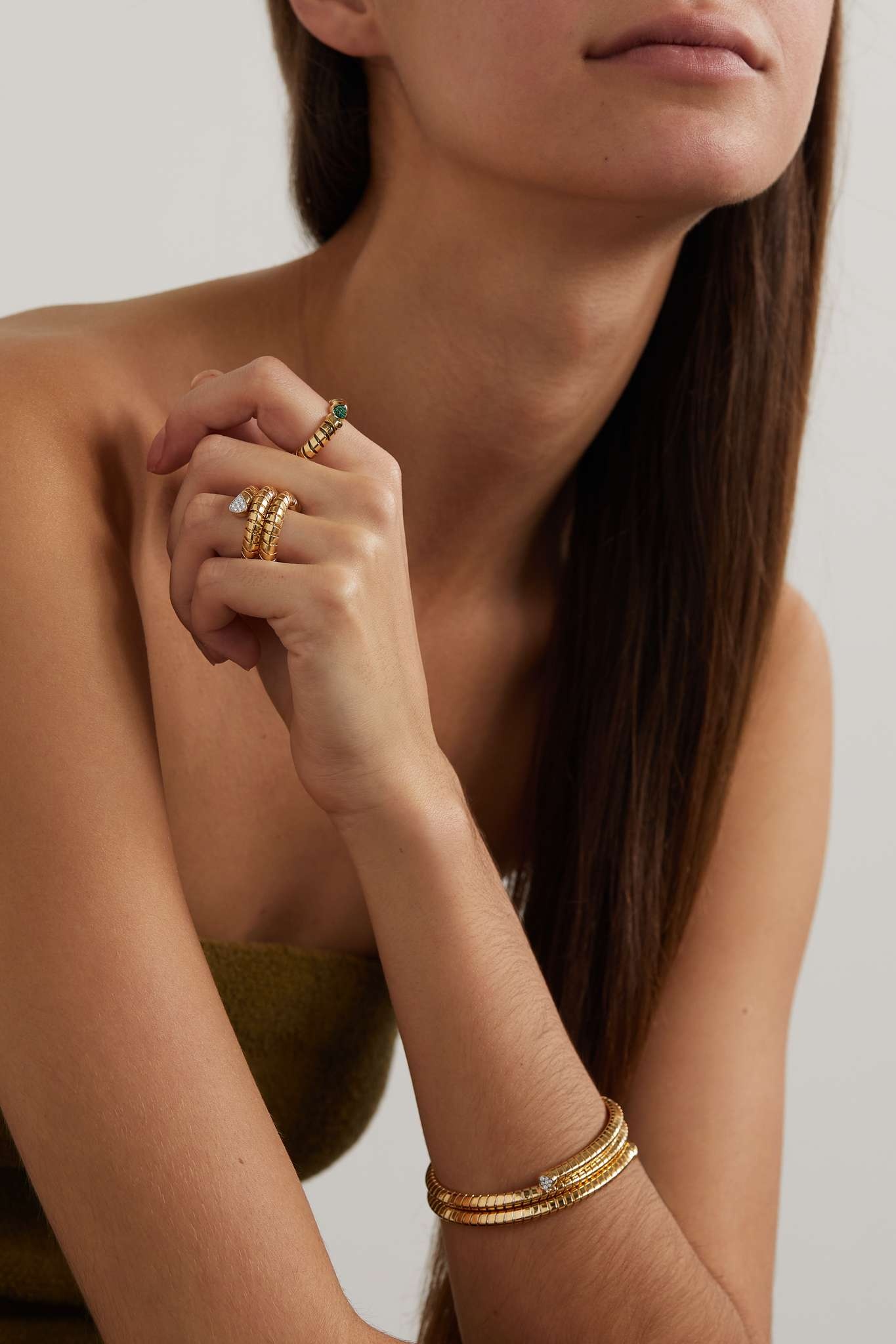 Trisola 18-karat gold diamond ring - 6