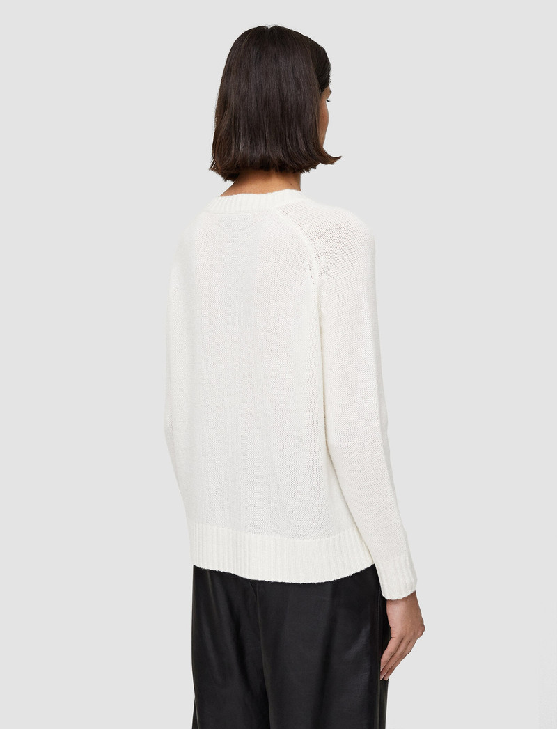 Open Cashmere V Neck Jumper 4
