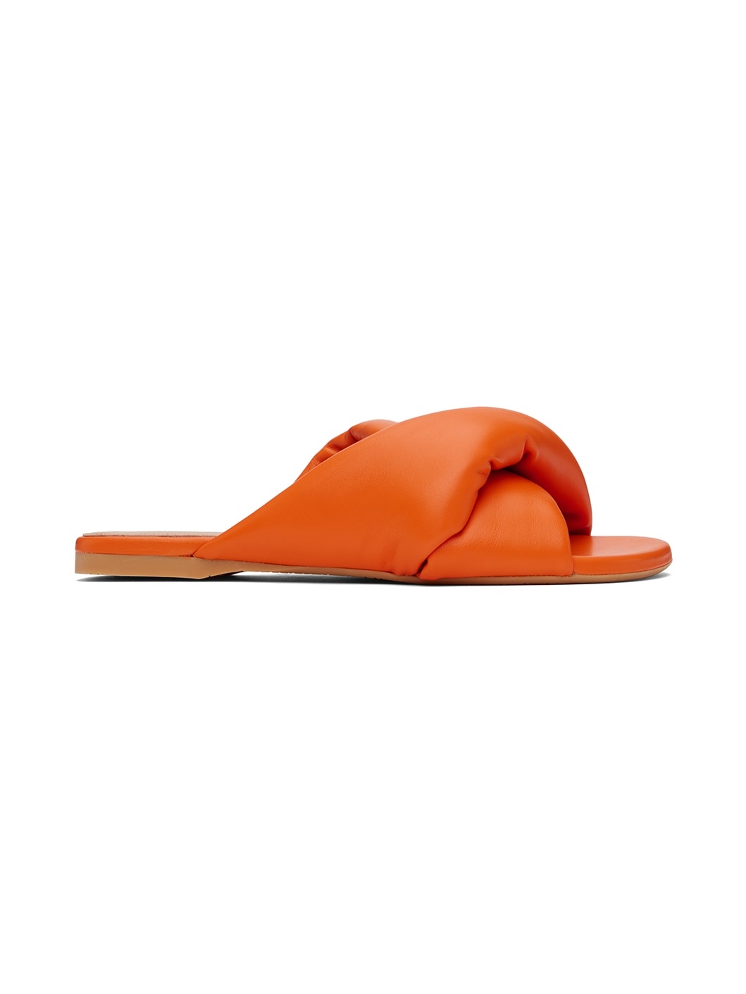 Orange Twist Flat Sandals - 1