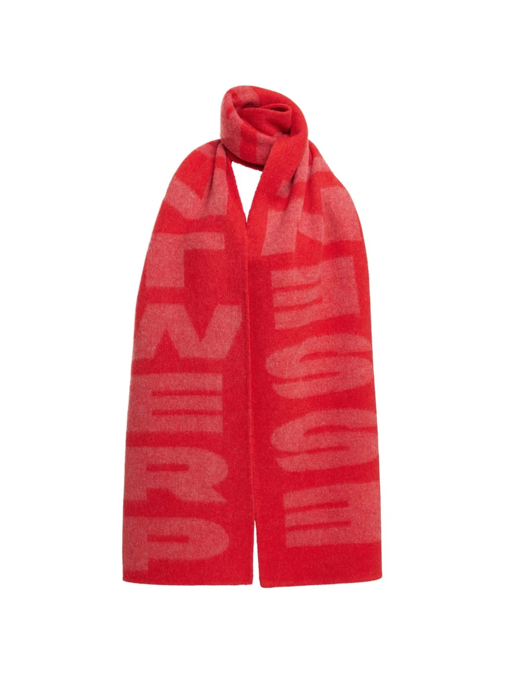 Krisis logo-jacquard knitted scarf - 1