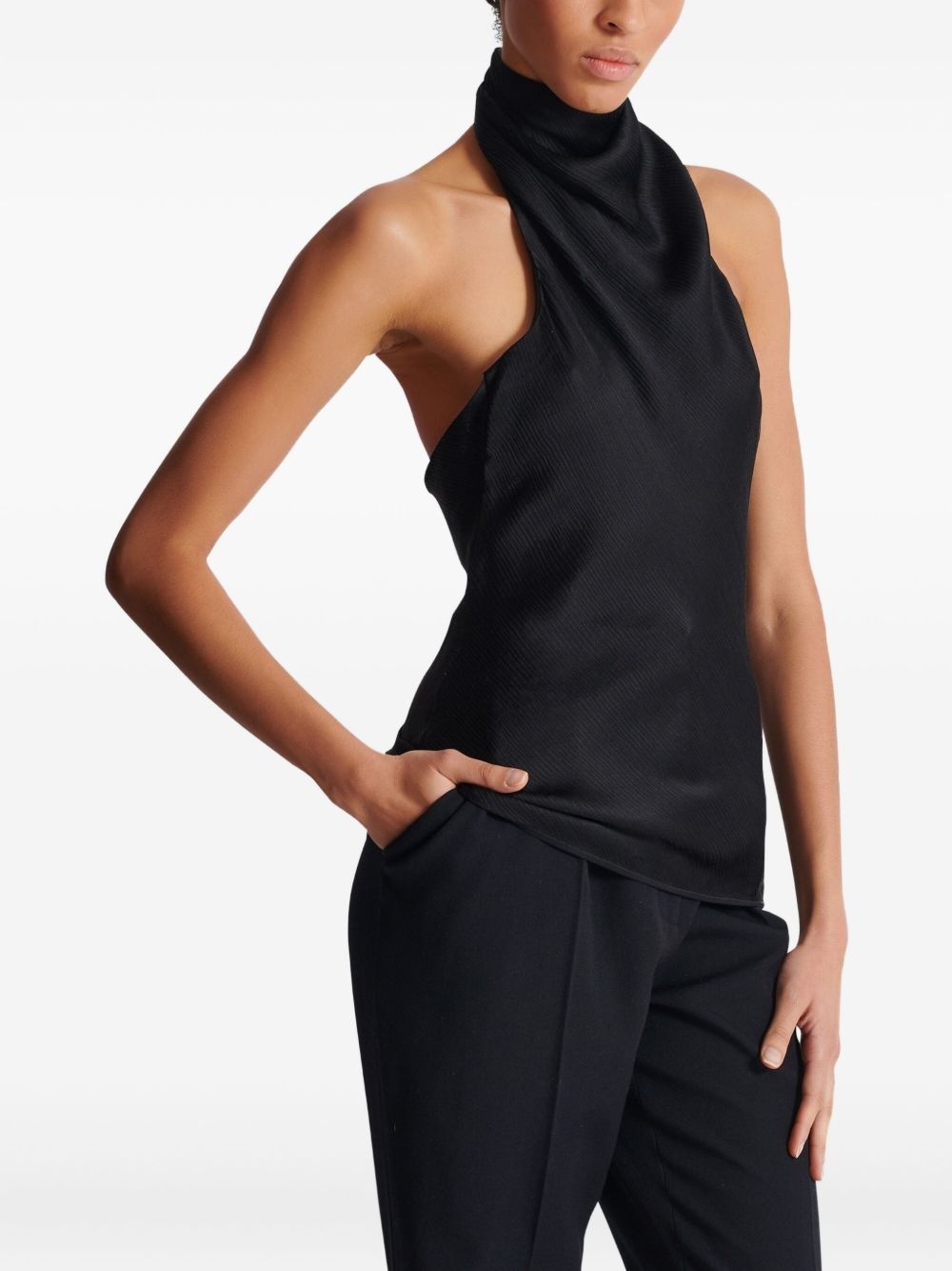 silk halterneck top - 5