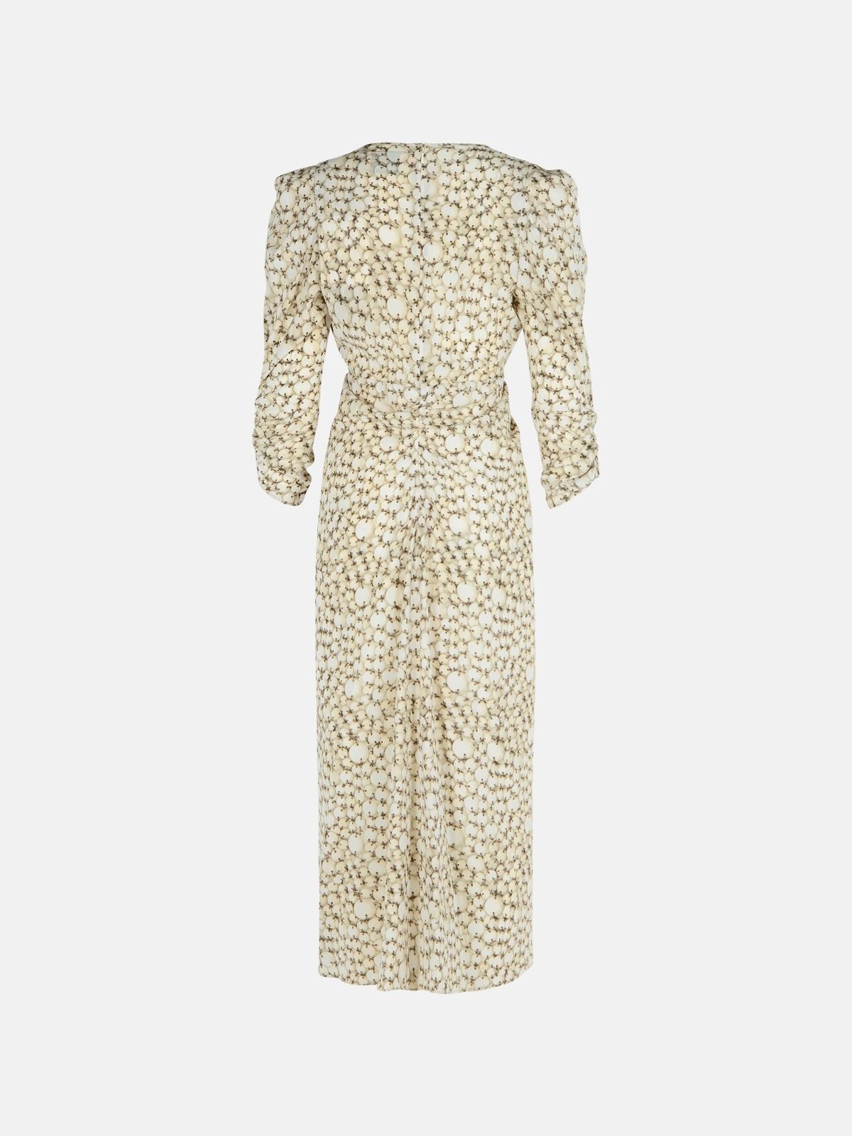 'ALBINI' 'ECRU' SILK DRESS - 3
