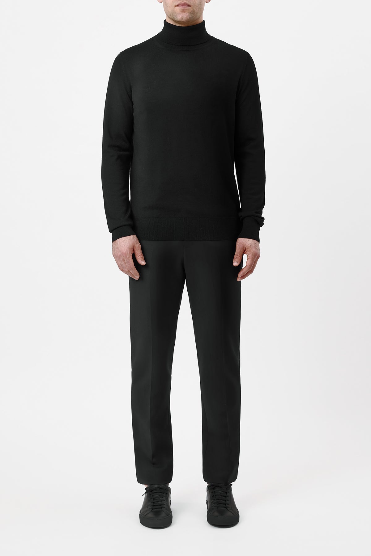 Sebastian Pant in Black Sportswear Wool - 2