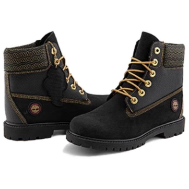 Timberland (WMNS) Timberland Lunar New Year 6 Inch Lace Up Boots 'Black Nubuck' A62TM outlook
