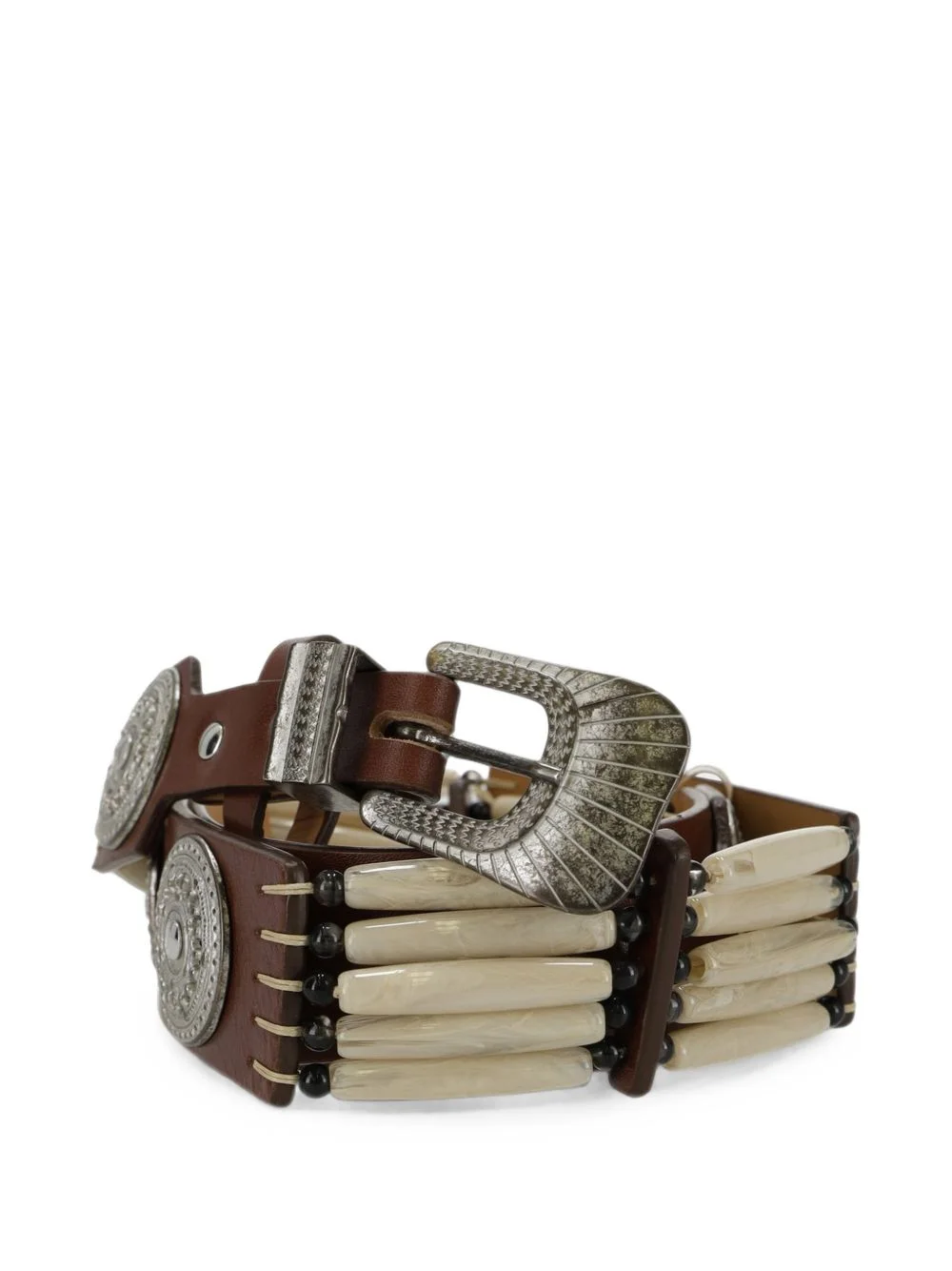 Tamika bead-embellished studded belt - 1