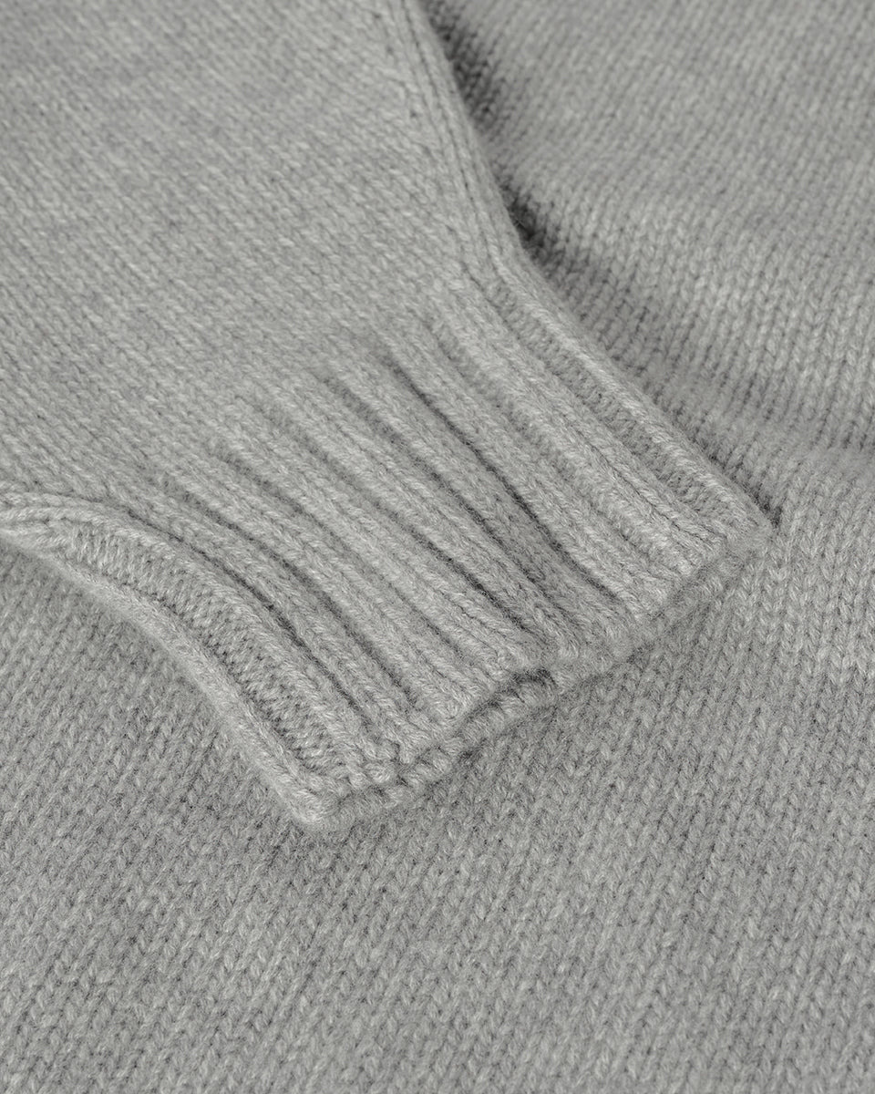 Relaxed Grey Cashmere Jumper - 6