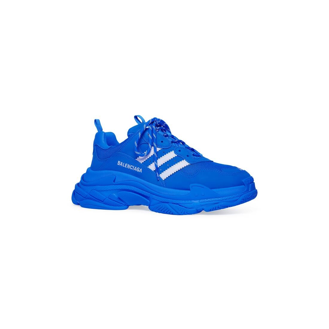 Women's Balenciaga / Adidas Triple S Sneaker in Blue - 2