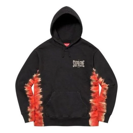 Supreme Bleached Hooded Sweatshirt 'Black Orange' SUP-FW21-304 - 1
