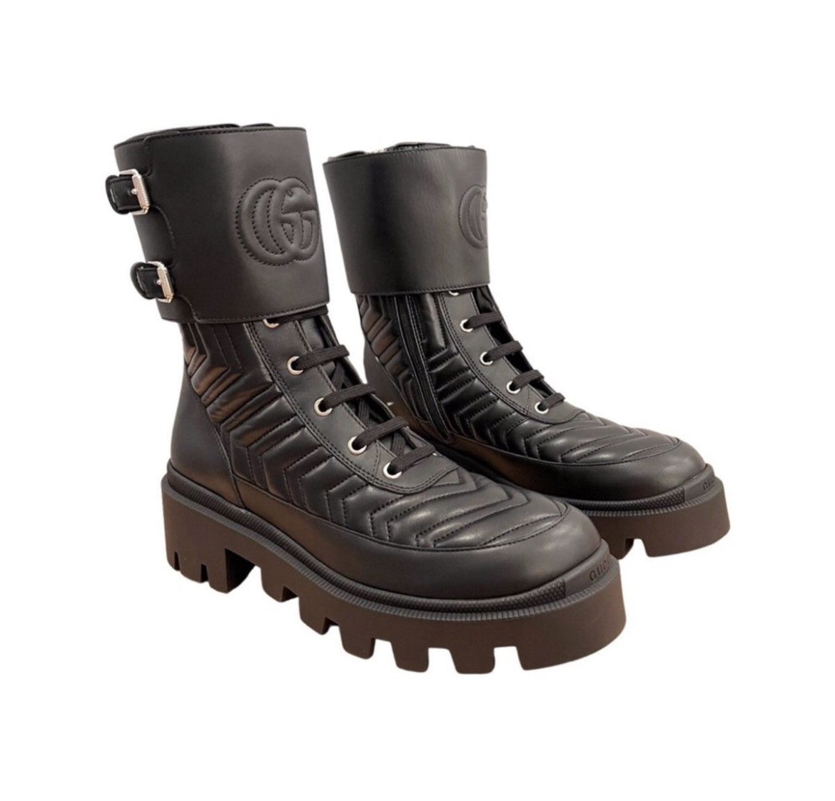 Gucci Marmont Interlocking G Matelasse Leather Boots - 2