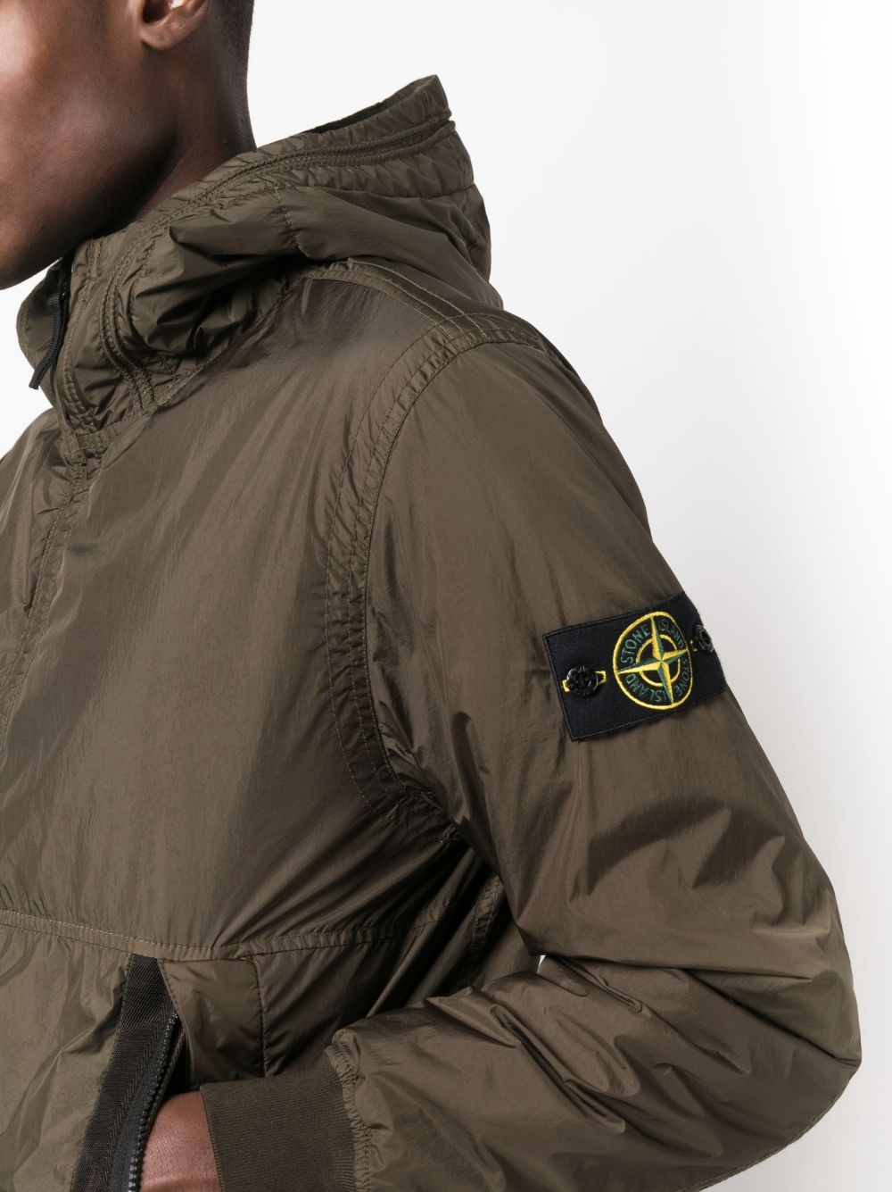 Compass-patch zip-up jacket - 5