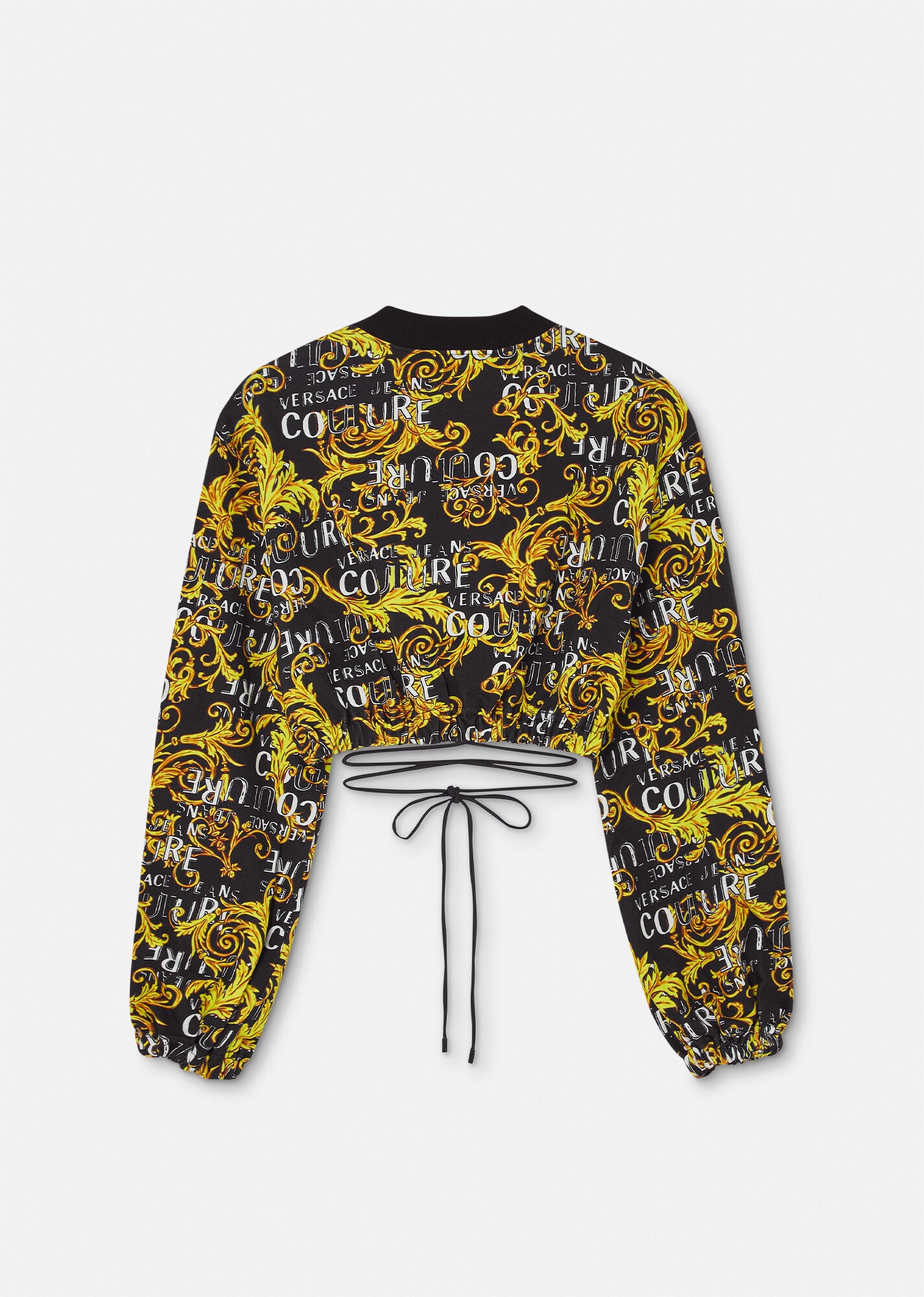 Logo Couture Crop Sweatshirt - 3