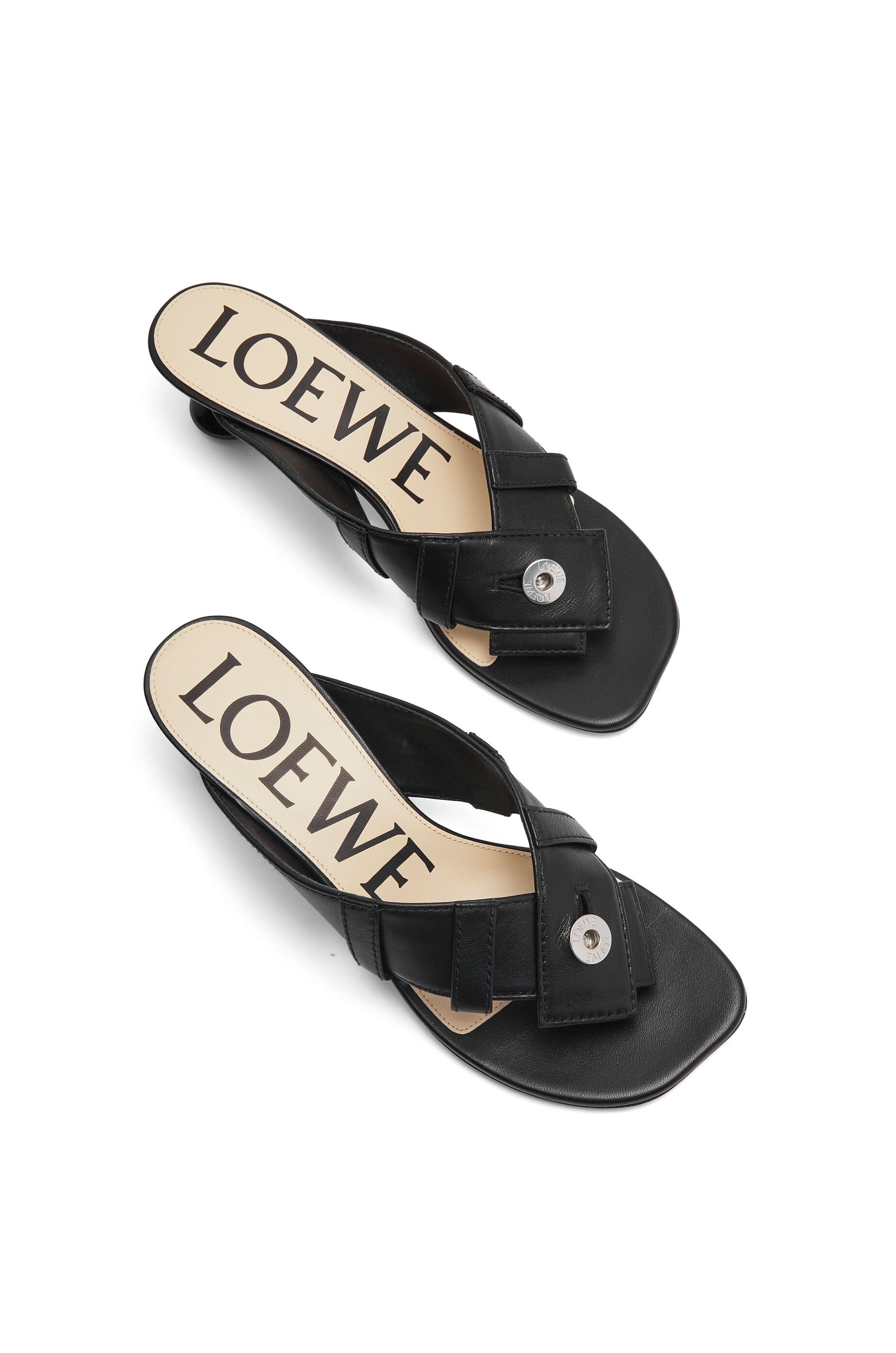 Toy Panta toe post heel sandal in lambskin - 4