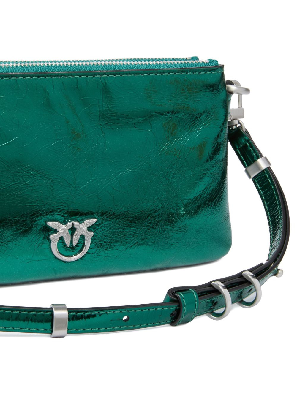 metallic calfskin chain bag - 3