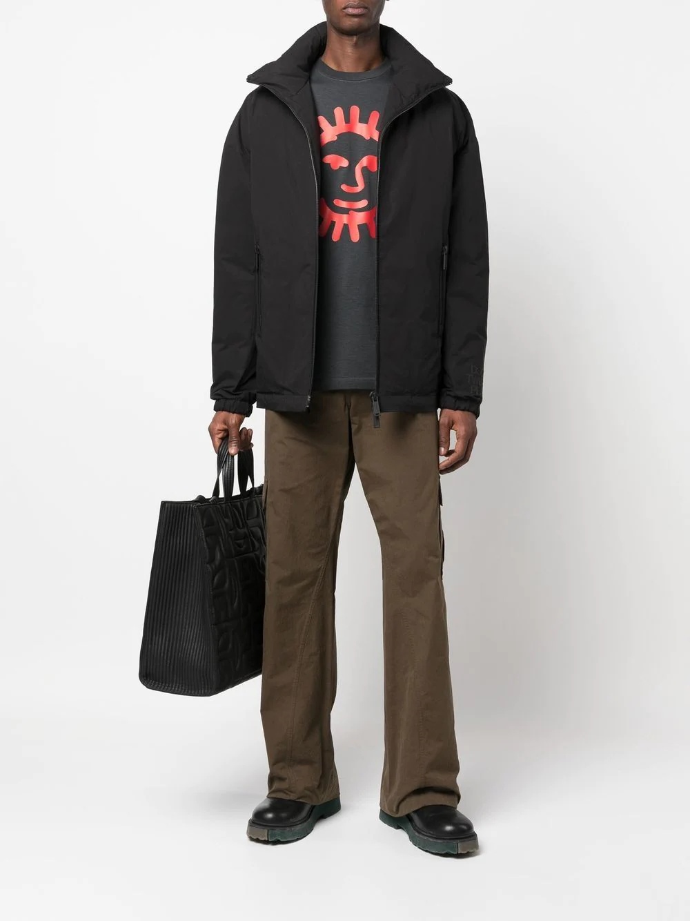 high-neck zipped jacket - 2