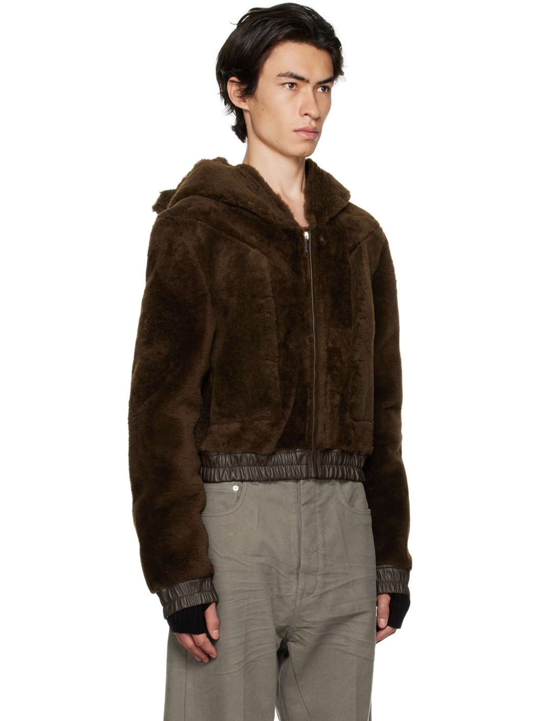 Brown Edfu Shearling Jacket - 2