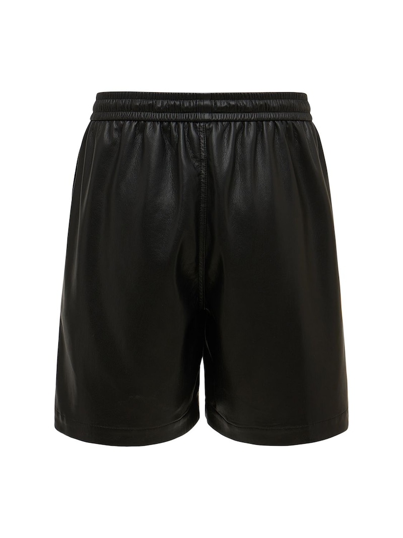Faux leather sweat shorts - 6