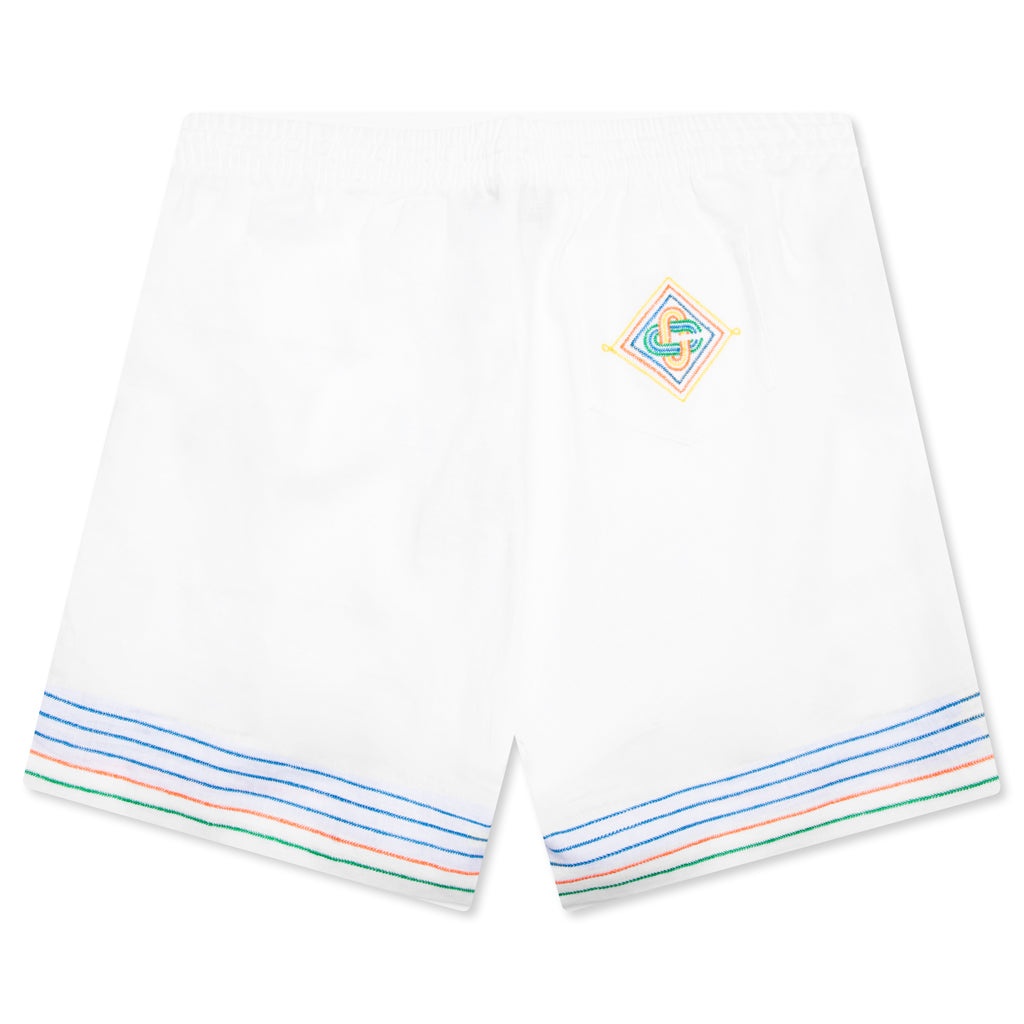 EMBROIDERED LINEN SHORTS - LE FIL DE LA MUSIQUE - 2