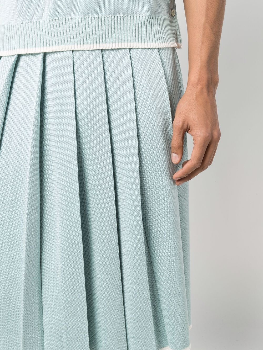 high-low pleated skirt - 5