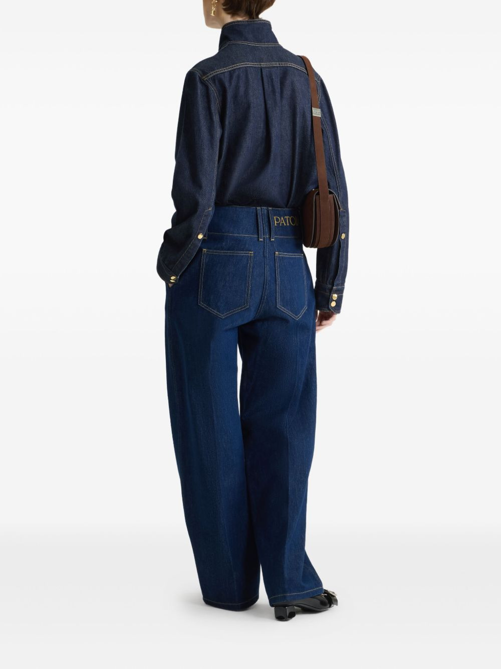 wide-waistband jeans - 3