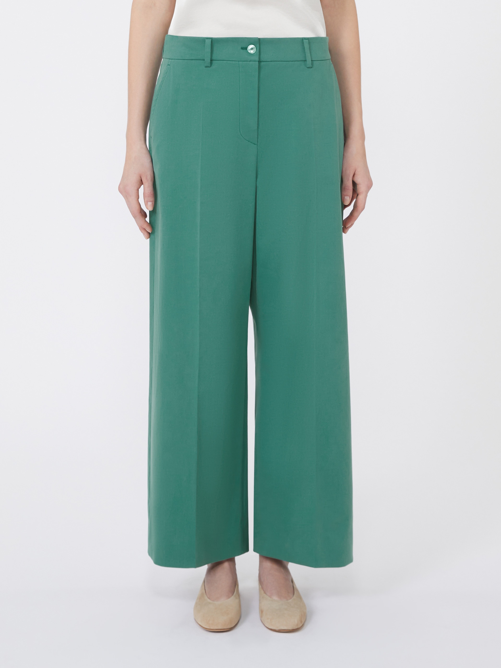 URIAL Cotton satin cropped trousers - 3