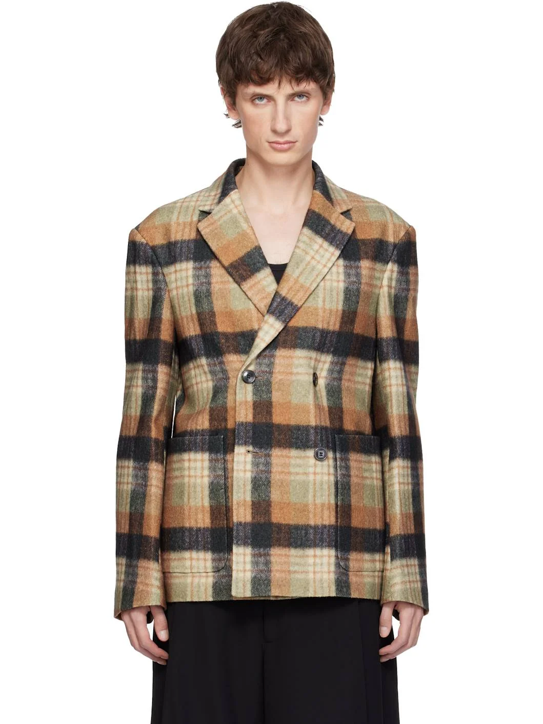 Multicolor Boxy Wool Blazer - 1