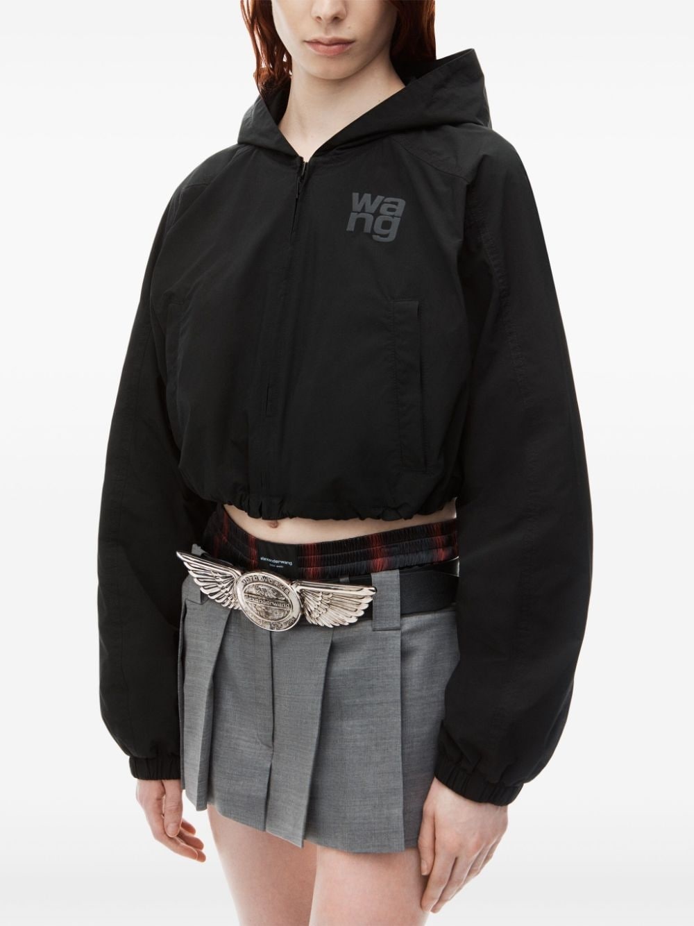 zip-up cropped jacket - 3