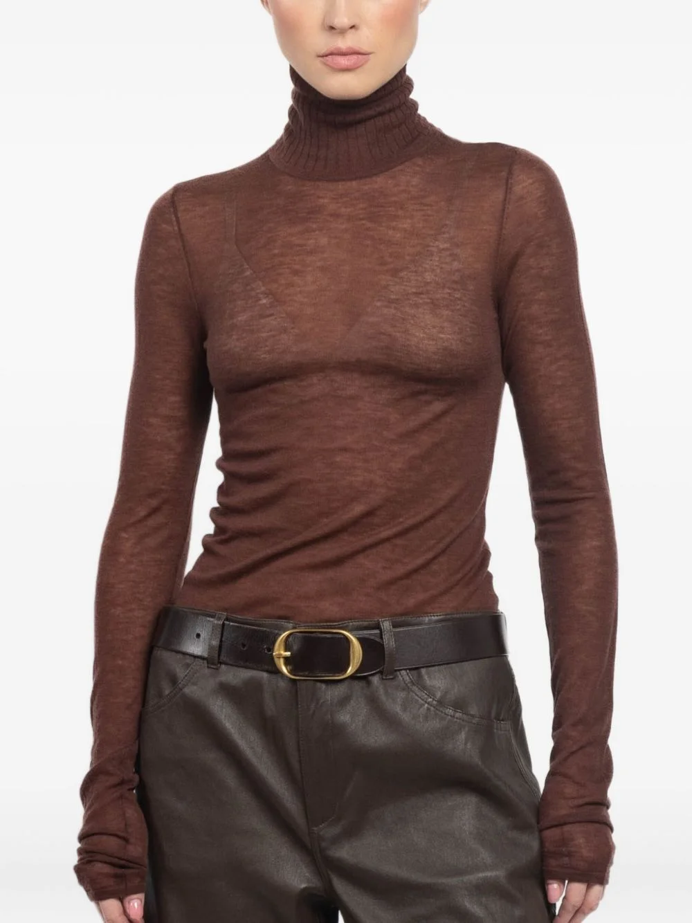 turtleneck long-sleeve top - 1