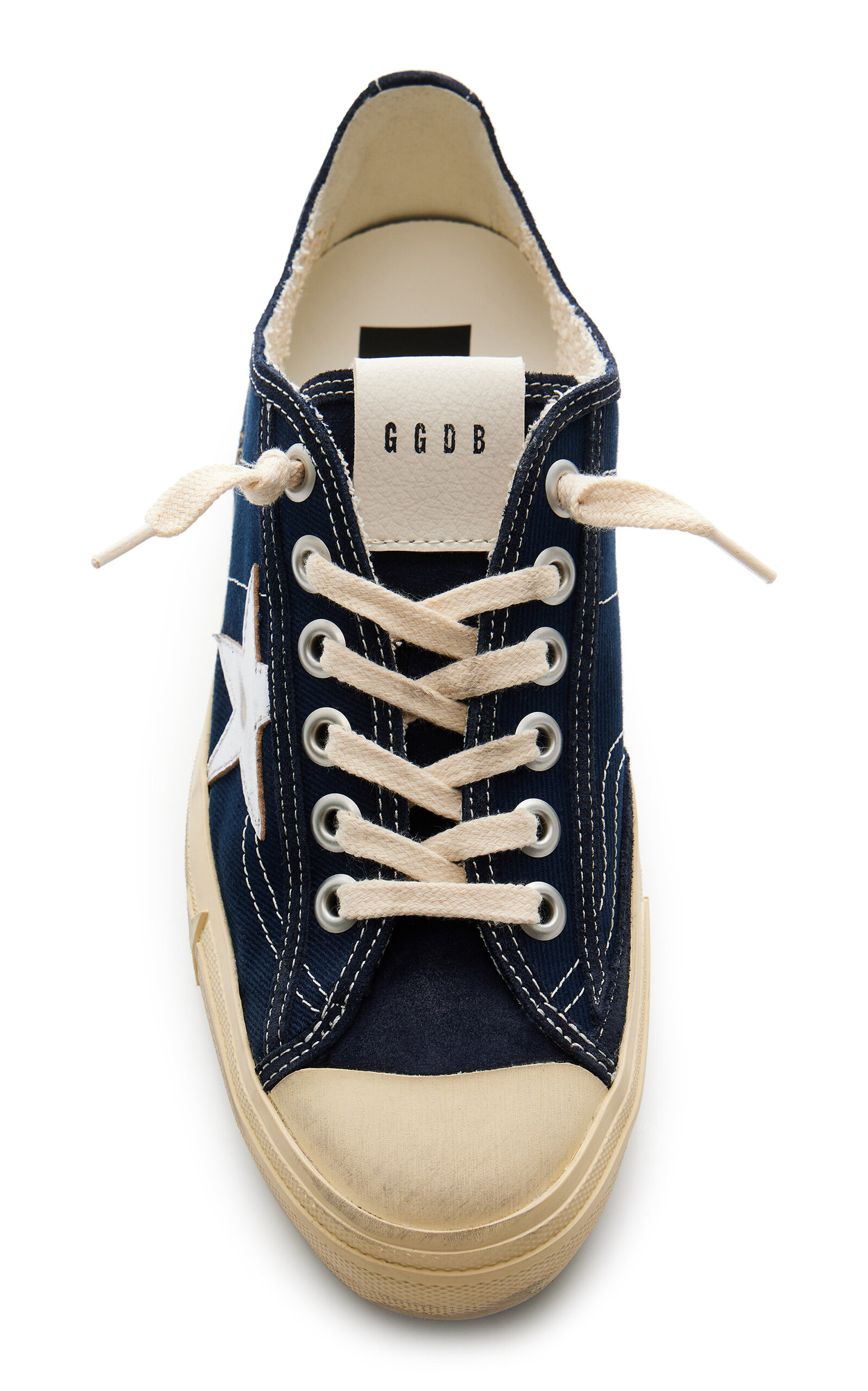 V-Star 2 Leather-Trimmed Denim Sneakers blue - 3