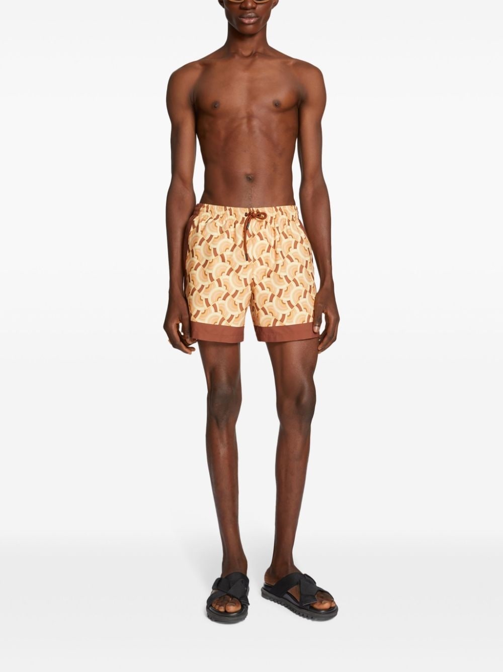 geometric-print swim shorts - 3