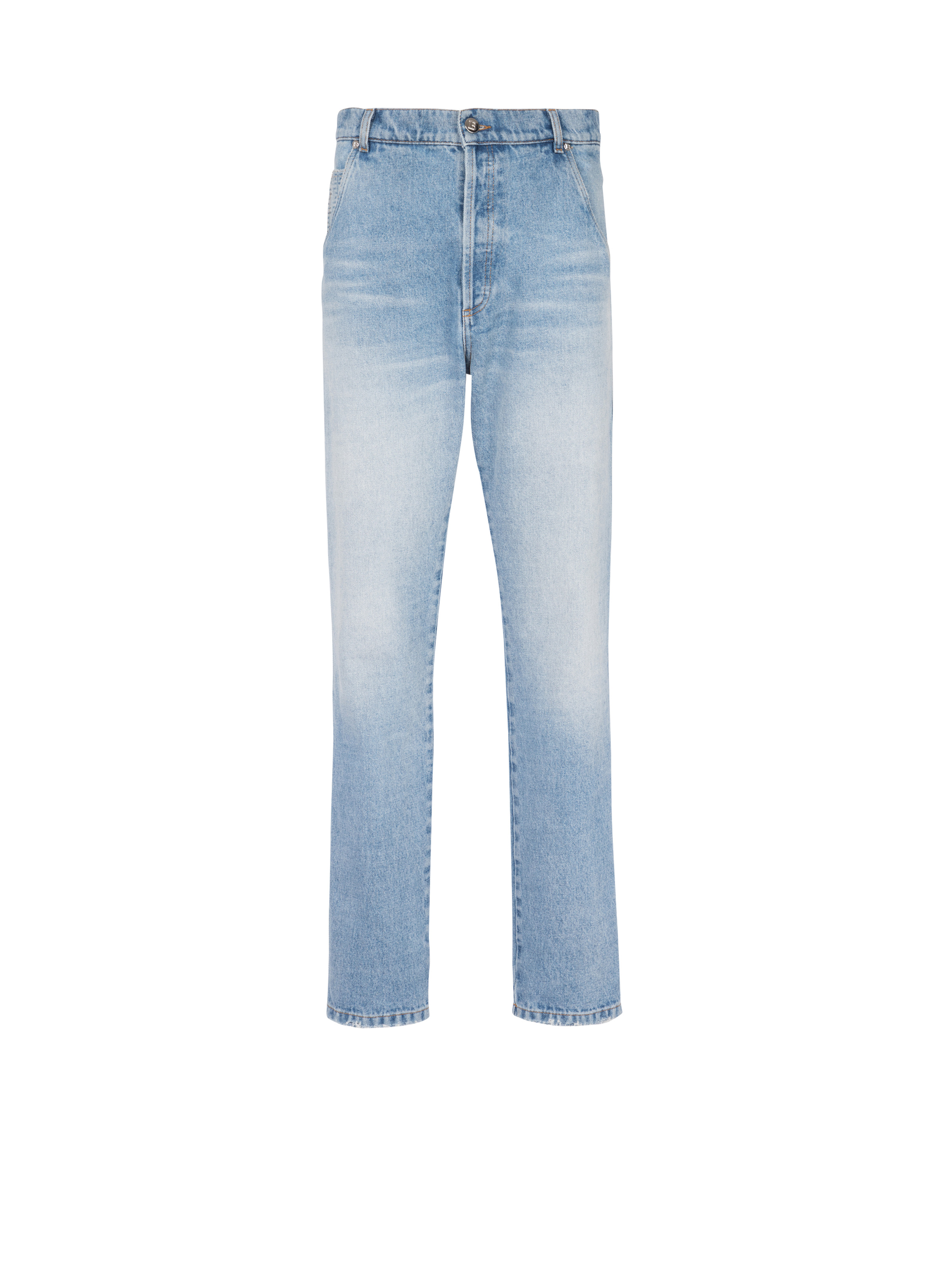 Straight cut cotton jeans - 1