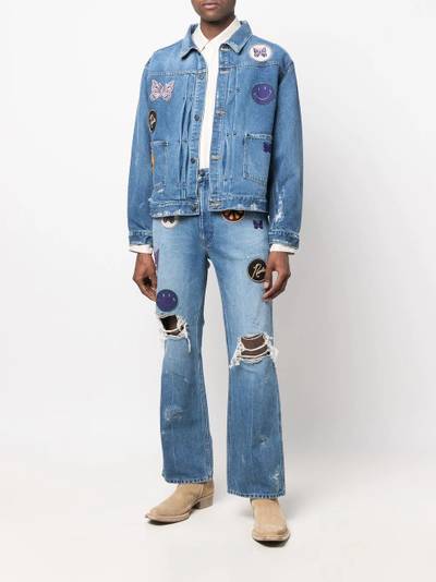 NEEDLES mixed-patches denim jacket outlook