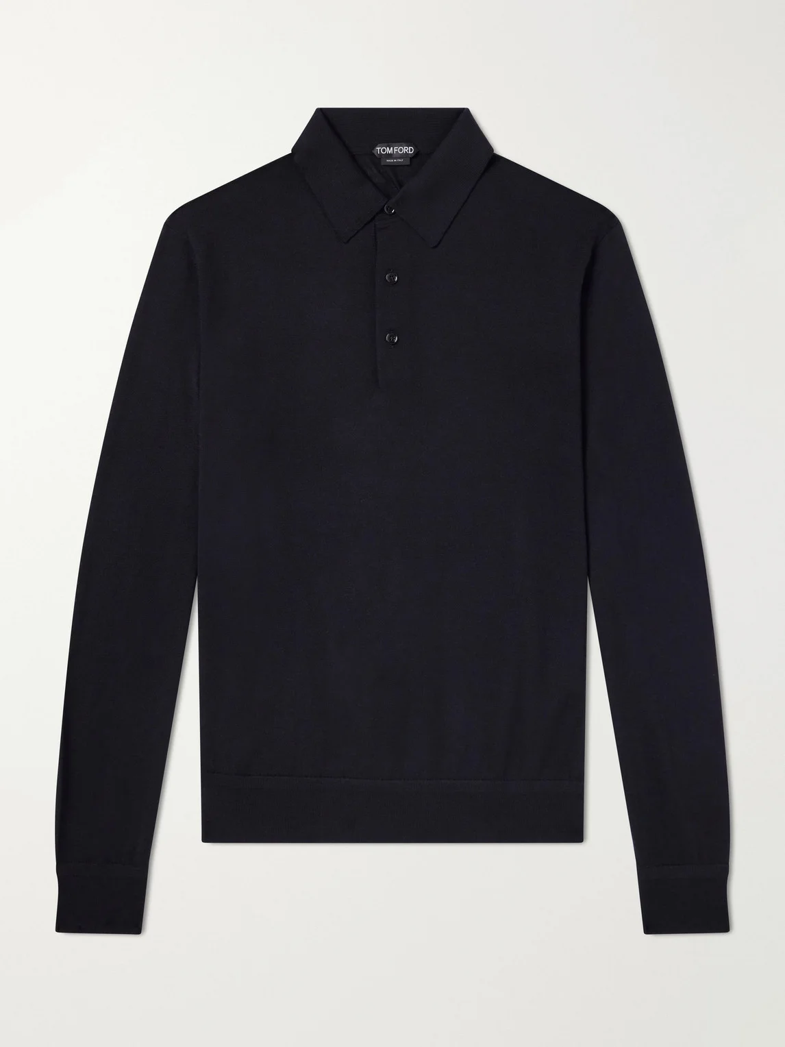 Cashmere and Silk Blend Polo Shirt - 1
