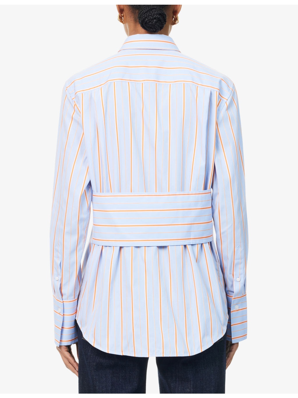 Striped Long-Sleeves Cotton-Poplin Shirt - 4