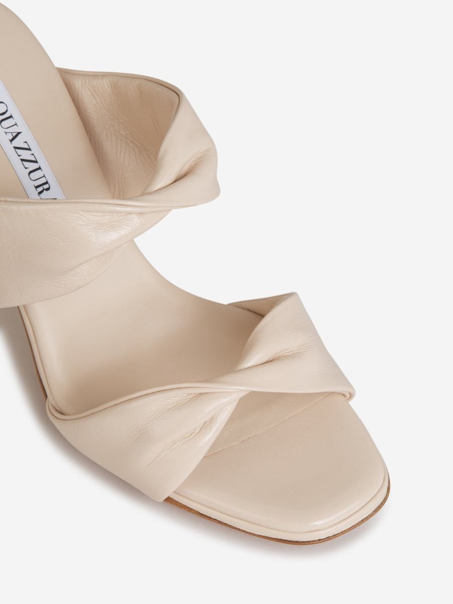 Aquazzura Twist Leather Sandals - 7