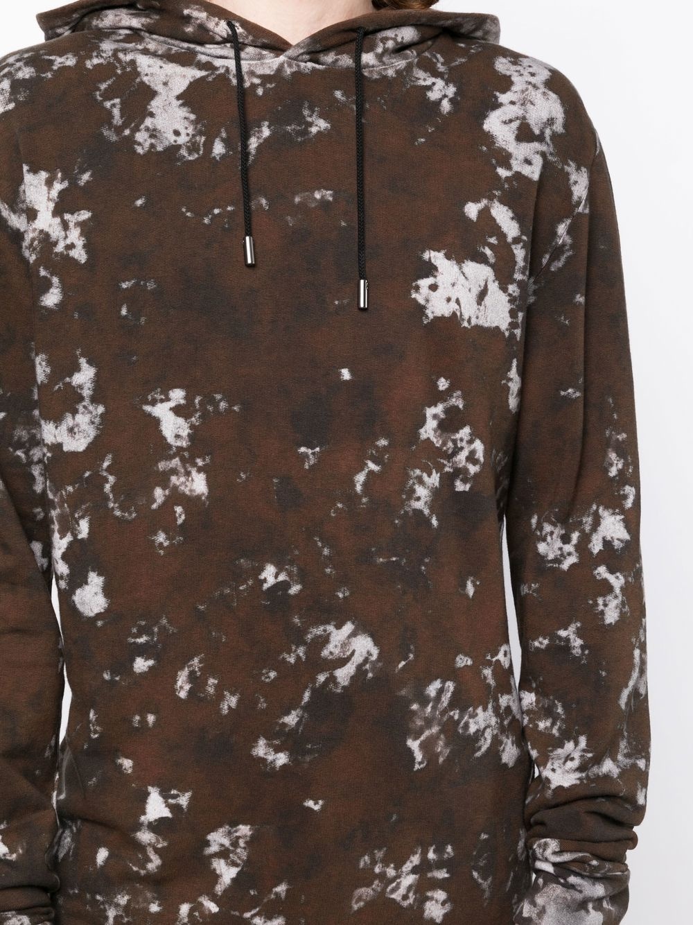 marbled long-sleeve hoodie - 5