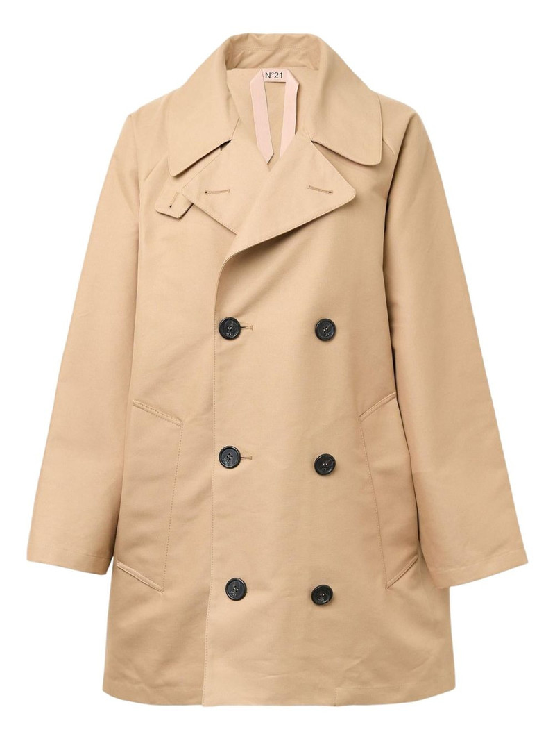 buttoned double-breasted coat 1