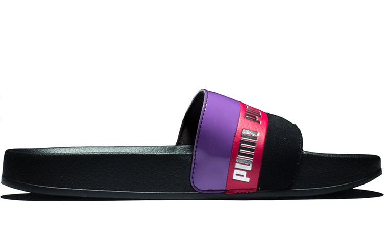 (WMNS) PUMA Damen Sandale Leadcat Remix Slide Black/Purple 370694-01 - 2