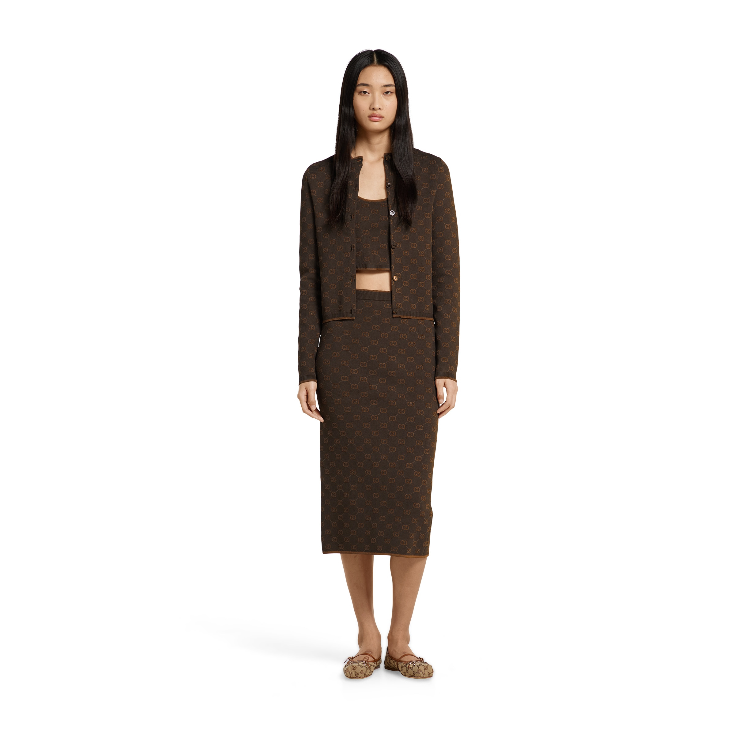 Stretch GG viscose jacquard cardigan - 2