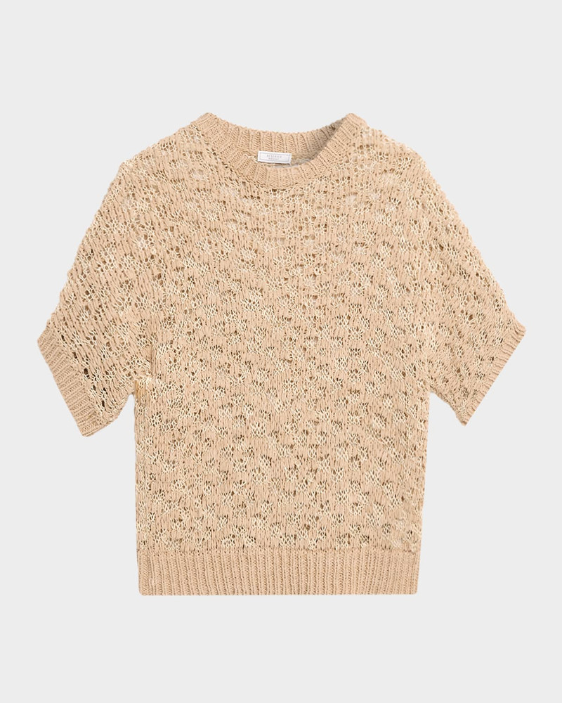 Lurex, Cotton and Linen-Blend Sweater 1